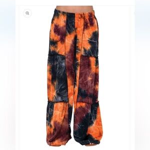 Yak & Yeti Palazzo Pants Boho Patchwork Ruffled Tie Dye. Various Sizes. 25617